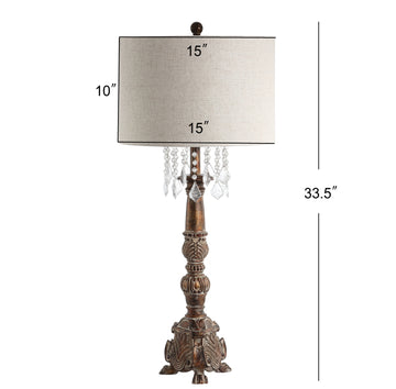 Carlisle 33.5" Resin/Acrylic LED Table Lamp - JONATHAN Y